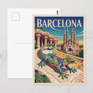 Barcelona Spanje Briefkaart