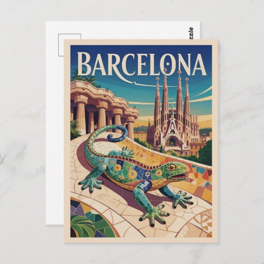 Barcelona Spanje Briefkaart (Voorkant / Achterkant)