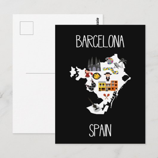 Barcelona, Spanje Briefkaart (Voorkant / Achterkant)