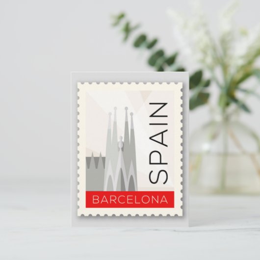 Barcelona Spanje Briefkaart (Staand voorkant)