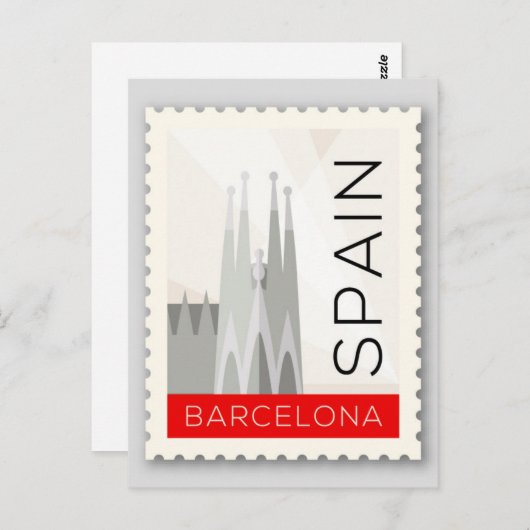 Barcelona Spanje Briefkaart (Voorkant / Achterkant)