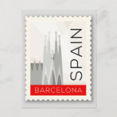 Barcelona Spanje Briefkaart (Voorkant)