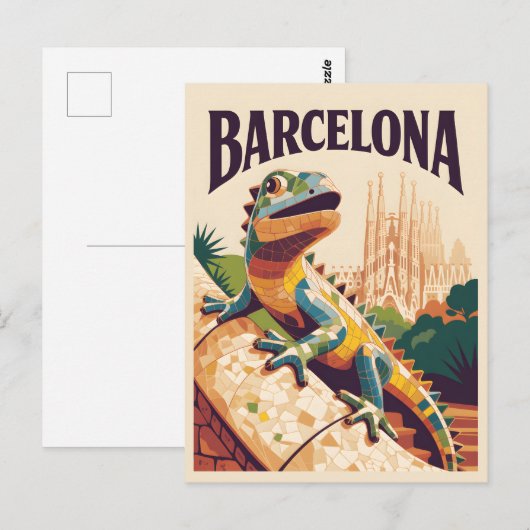Barcelona Spanje Briefkaart (Voorkant / Achterkant)
