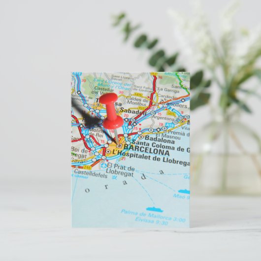 Barcelona, Spanje Briefkaart (Staand voorkant)