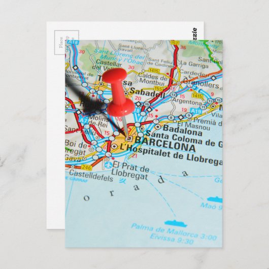 Barcelona, Spanje Briefkaart (Voorkant / Achterkant)