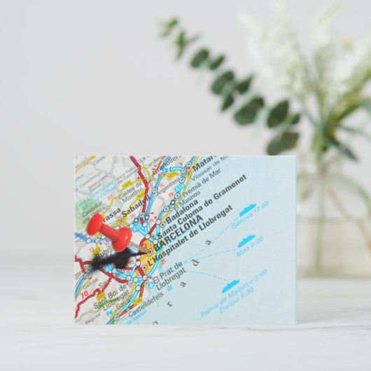 Barcelona, Spanje Briefkaart (Staand voorkant)