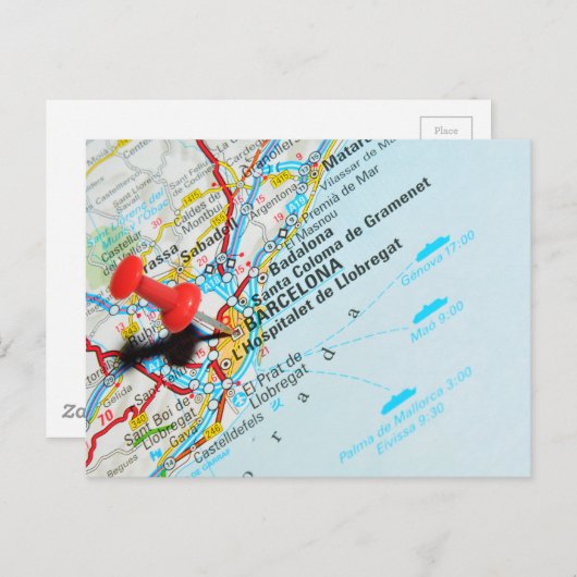 Barcelona, Spanje Briefkaart (Voorkant / Achterkant)