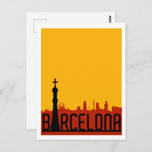 Barcelona, Spanje Briefkaart (Voorkant / Achterkant)