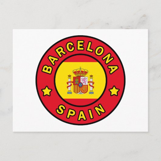 Barcelona Spanje Briefkaart (Voorkant)