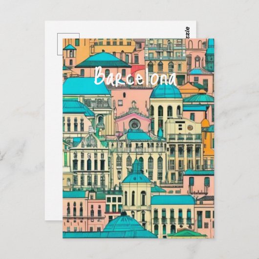 Barcelona Spanje Briefkaart (Voorkant / Achterkant)