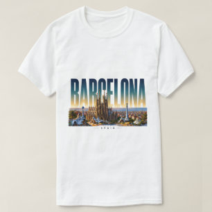 Barcelona Spanje: Catalaanse Middellandse Zeestad T-shirt