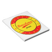 Barcelona, Spanje, cirkel met vlag Notitieblok (Schuin)