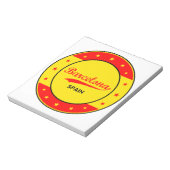 Barcelona, Spanje, cirkel met vlag Notitieblok (Linkerzijde)