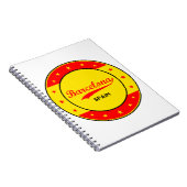 Barcelona, Spanje, cirkel met vlag Notitieboek (Rechterzijde)