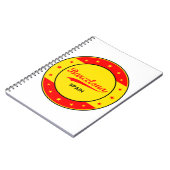 Barcelona, Spanje, cirkel met vlag Notitieboek (Linkerzijde)