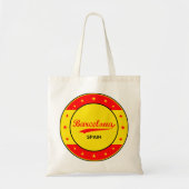Barcelona, Spanje, cirkel met vlag Tote Bag (Voorkant)