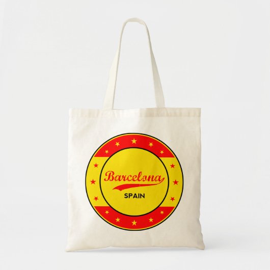 Barcelona, Spanje, cirkel met vlag Tote Bag (Voorkant)
