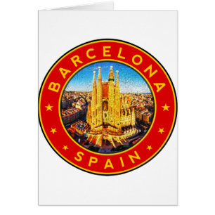Barcelona, Spanje, cirkel, rood