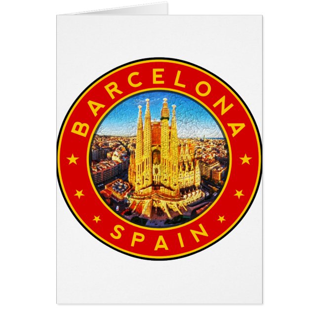 Barcelona, Spanje, cirkel, rood (Voorkant)
