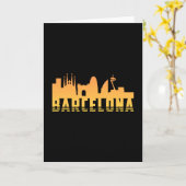 Barcelona Spanje City Skyline Cityscape Grappig ge Kaart (Gele Bloem)