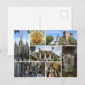 Barcelona Spanje City Travel Photos Briefkaart (Voorkant / Achterkant)