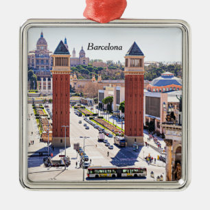 Barcelona, Spanje, cityscape Metalen Ornament