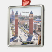 Barcelona, Spanje, cityscape Metalen Ornament (Links)