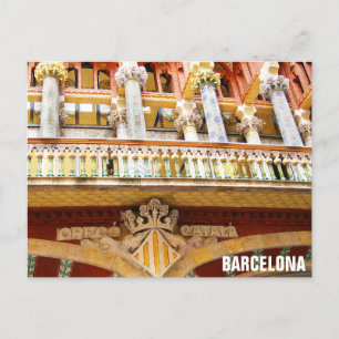 Barcelona Spanje Colorful Spain Architecture Briefkaart