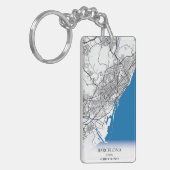 Barcelona Spanje: Eenvoudig minimumaantal ritten Sleutelhanger (Voorkant Links)