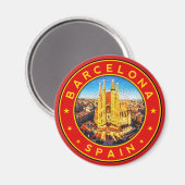 Barcelona, Spanje, Espana, poster, sticker, shirt Magneet (Voorkant / Achterkant)