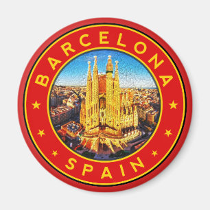 Barcelona, Spanje, Espana, poster, sticker, shirt Magneet