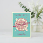 Barcelona Spanje España Retro Briefkaart (Staand voorkant)
