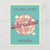 Barcelona Spanje España Retro Briefkaart (Voorkant)