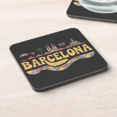 Barcelona Spanje Europa Bier Onderzetter (Linkerzijde)