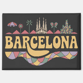 Barcelona Spanje Europa Magneet