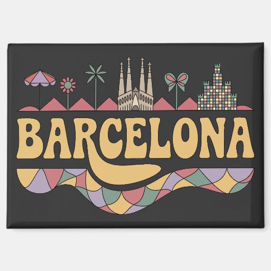 Barcelona Spanje Europa Magneet (Voorkant)