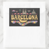 Barcelona Spanje Europa Rechthoekige Sticker (Tas)