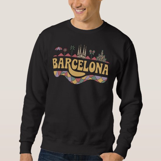 Barcelona Spanje Europa Trui (Voorkant)