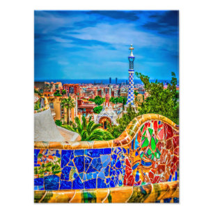 Barcelona Spanje Foto Modern Art Afdruk