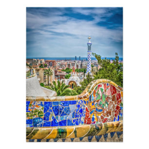 Barcelona Spanje Foto Modern Art Afdruk