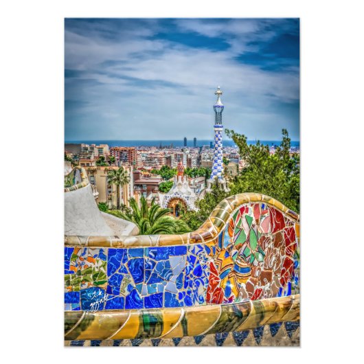Barcelona Spanje Foto Modern Art Afdruk (Voorkant)