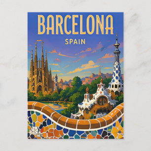 Barcelona Spanje Gaudí Architectuur Middellandse Z Briefkaart