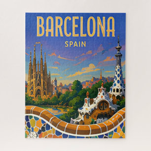 Barcelona Spanje Gaudi Architectuur Middellandse Z Legpuzzel