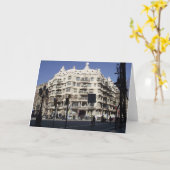 Barcelona, Spanje, Gaudi, wenskaart Kaart (Gele Bloem)