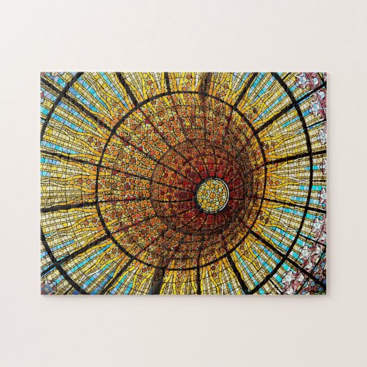 Barcelona Spanje Glas in lood Reisfoto Legpuzzel (Horizontaal)