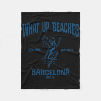 Barcelona Spanje Grappige  stranden T-shirt Fleece Deken