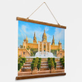 Barcelona Spanje Hangend Wandkleed (Gebogen)