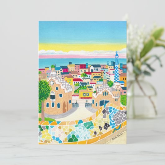 Barcelona Spanje Kaart (Staand voorkant)