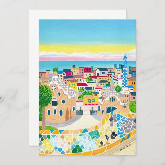 Barcelona Spanje Kaart (Voorkant / Achterkant)