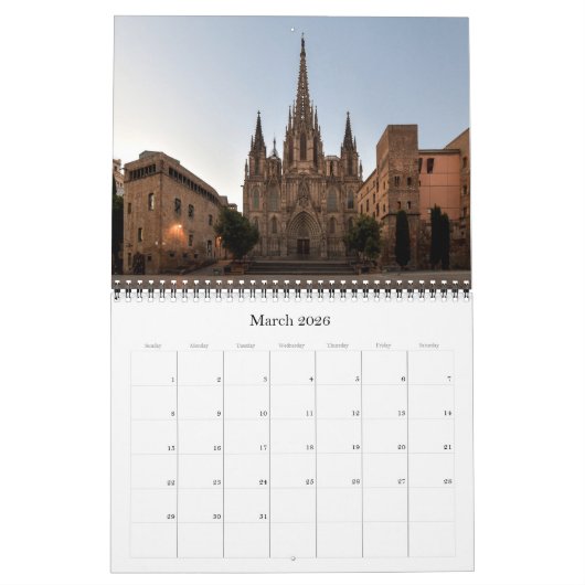 Barcelona - Spanje - Kalender (Mar 2026)